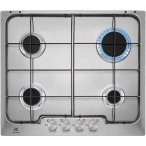 Electrolux PX640XV Piano cottura a gas Serie 300 Soft line 60cm. Colore del prodotto: Argento, Acciaio inox, Posizionamento dell'apparecchio: Da incasso, Dimensione della larghezza del piano cottur...