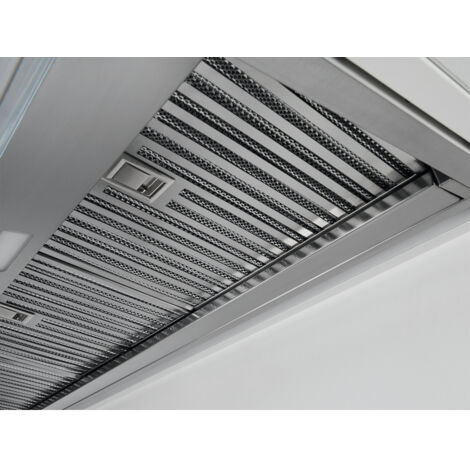 Electrolux Serie 600 KFEC12X 120 cm. Potenza massima di estrazione: 600 m³/h, Tipo di estrazione: Aspirante/Filtrante, Classe di efficienza dinamica del fluido: A. Tipo: Integrato, Colore del prodo...