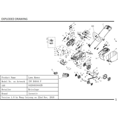 Electromotor - 2400952001 para INV B4044 P, INV B4044 P2B