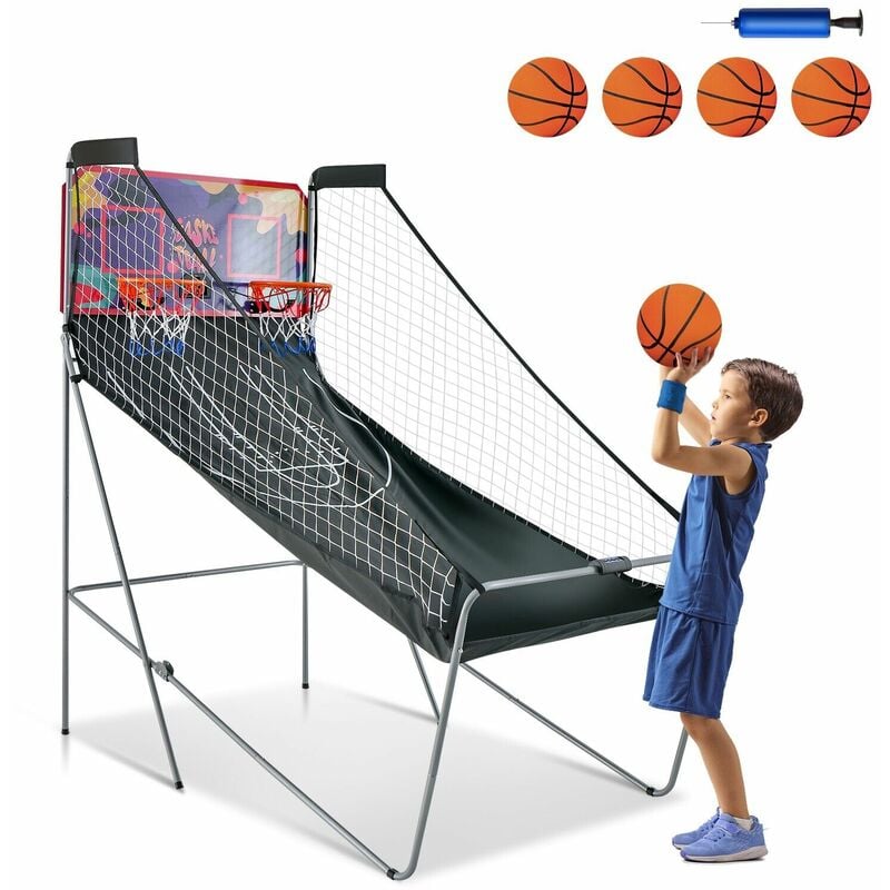 Image of Electronic Basketball Arcade Game Foldable Basketball Game 2 Player Shot 8 Modes