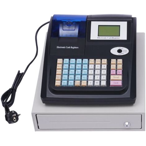 CNCEST Electronic Cash Register POS System 48 Keys Cash Register Cashier For Retail Store Shop Till Restaurant Cafe Barber Salon