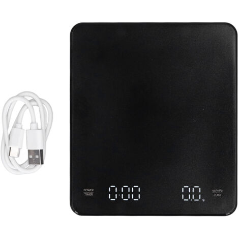 Electronic Coffee Scale LCD Display Switchable G OZ Ml 3kg USB Charging Multifunction High Accuracy Electronic Scale