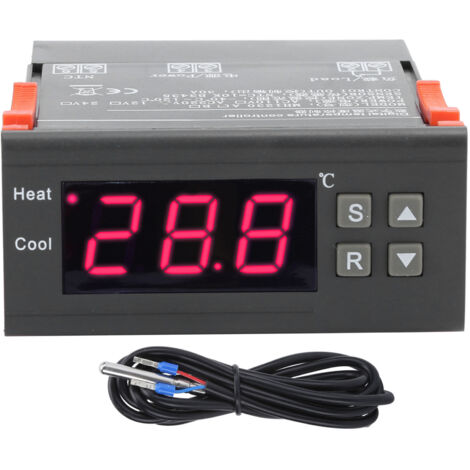 Electronic Digital Display Thermostat Double Output Temperature Controller for Floor Heating AC200V