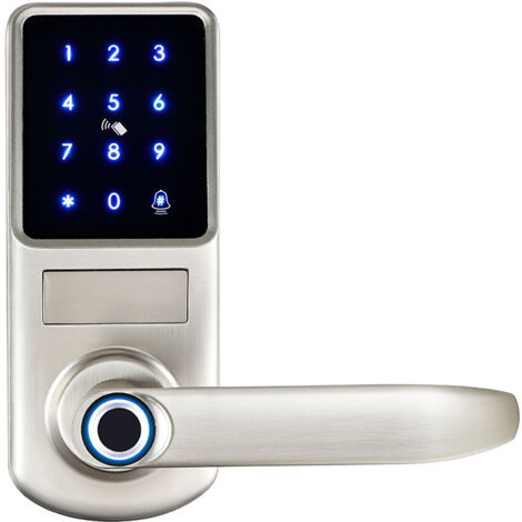 Electronic Fingerprint Door Lock with Remote Unlock App Digital Keypad Secure for Home and Hotel Security Smart Lock,White
