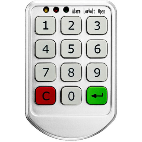 Electronic lock, fixed password. Simple installation. Digital smart electronic desktop keypad for improved access control security.