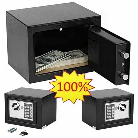 Electronic Password Security Safe Money Cash Deposit Box Office Home Safe Password Key Anti-theft Safe Box Wall Mounted Home Safety Security Lock Boxes