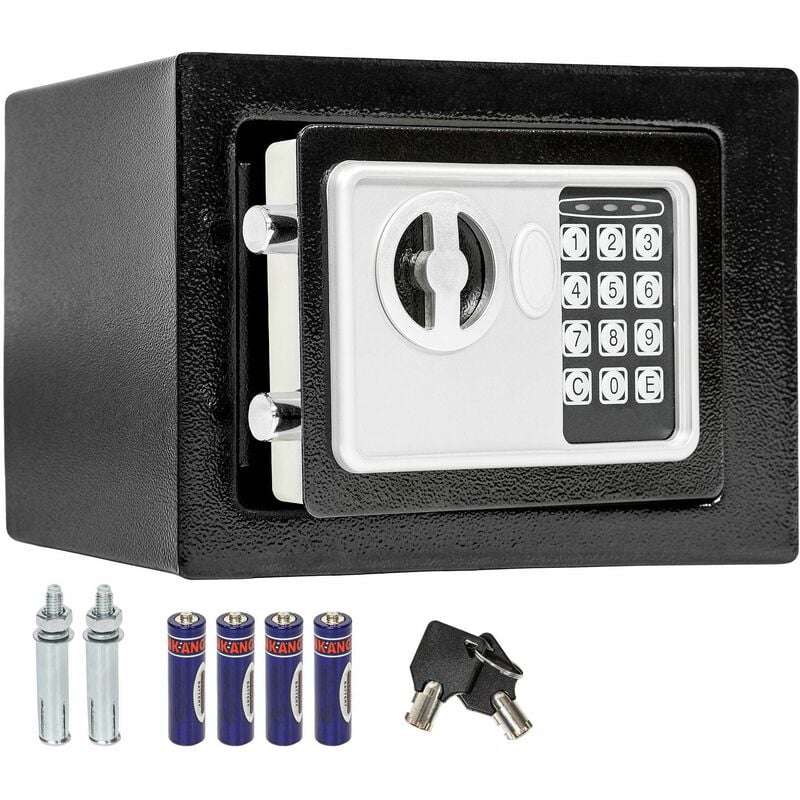 Safe, electronic + key model 2 - key safe, home safe, electronic safe - black
