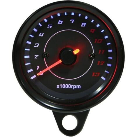 Electronic Tachometer Speedometer - DC 12V Motorcycle Universal LED Backlight Gauge