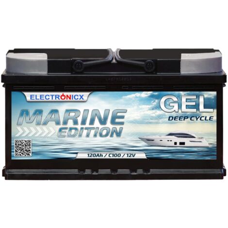 Electronicx Marine Edition Gel Batterie 120 AH 12V Boot Schiff Versorgungsbatterie
