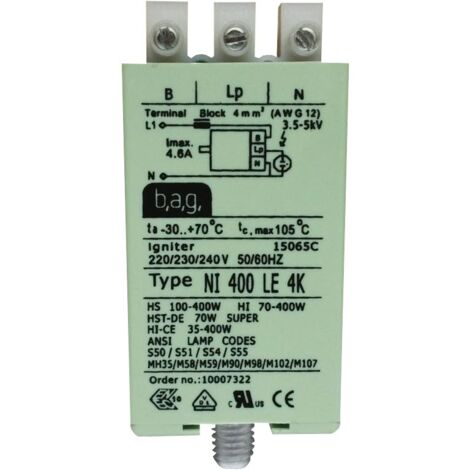 Électronique d'allumage TCI puissance HS/HI 100-400/70-400W 183040EI