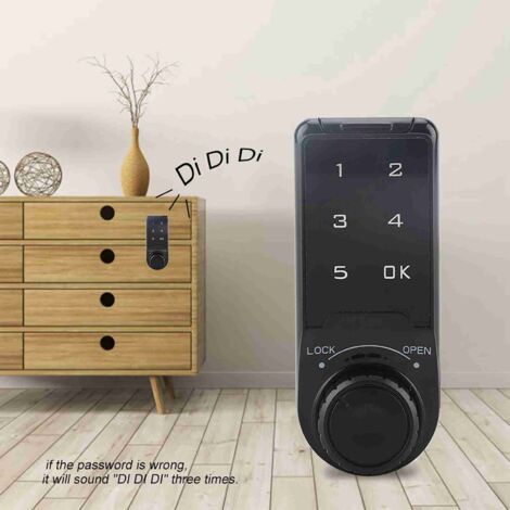 Électronique Serrure à code tactile pour coffre de sécurité numérique (L=30mm, ABS) - Installation facile, design compact
