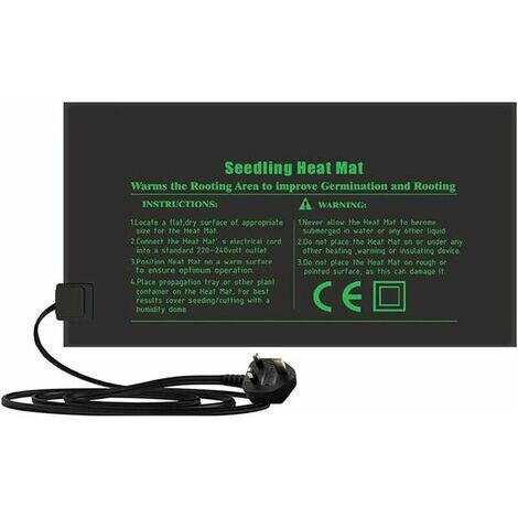 Electronique Tapis Chauffant 24x52cm, coussin de chauffage hydroponique imperméable pour l'usine de reptile de graine avec la protection contre la puissance sûre et durable CE certifié
