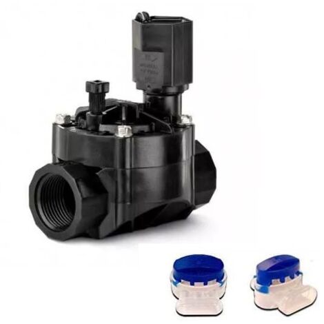 Electroválvula de riego 100-HV Rain Bird 1" 24v para programadores eléctricos + 2 Conectores estancos para aislar Las Conexiones