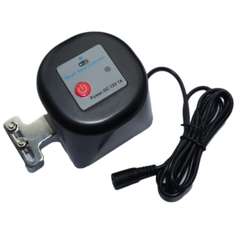Electroválvula inteligente, regulable, WiFi, IP 44, 12 V, 1 A, compatible con Tuya, color negro