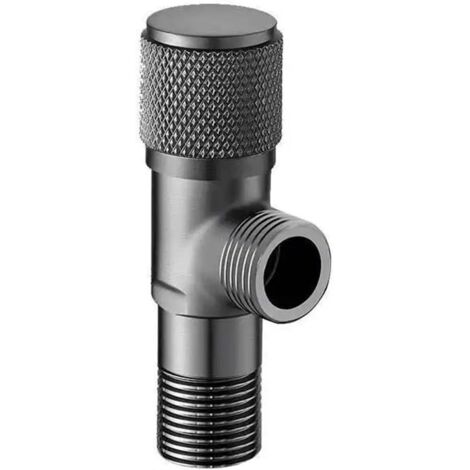 Électrovanne 1/2" G1/2 Corps Laiton 4 Points Robinet Arrêt Triangle Heater Salle de Bain WC Machine Gray