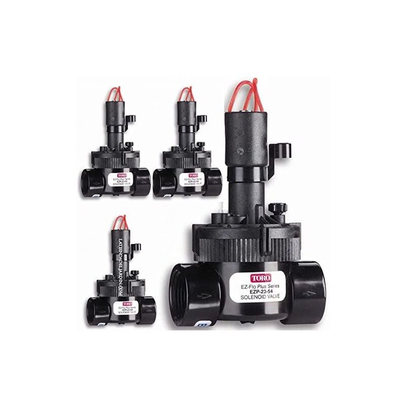 Lot de 4 Électrovanne d'arrosage 1'' 24V Toro exflo, pour les programmeurs 24V