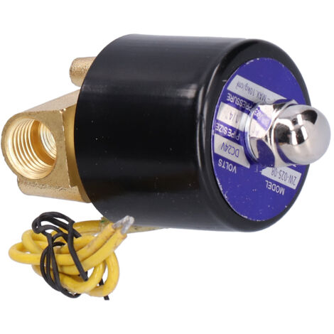 Électrovanne 1/4" Normalement Fermée pour Eau Air Diesel 24V DC 2W-025-08
