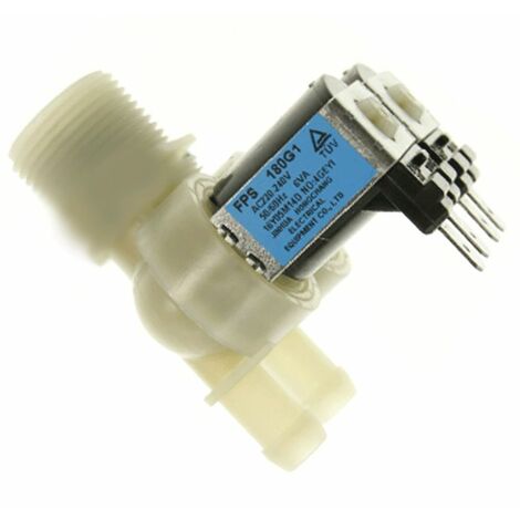 Electrovanne 2 voies 180° (55X8396, 4055066387) Lave-vaisselle SANGIORGIO, TECHNICAL, TECHWOOD, ELCO, AMICA, URANIA, OCEAN, WALTHAM, TUSCON, EDESA, FRANCIA, BRANDT, JETWASH, TECNOLEC, HIGHONE, HARROW,