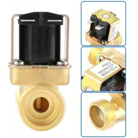Électrovanne 2 voies G3/4, normalement fermée – Tension 220-240 V – Laiton étanche à l'humidité – Plage de pression 0,02-0,8 MPa – FCD-180B