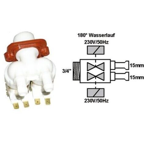 electrovanne 2 voies POUR LAVE LINGE WHIRLPOOL