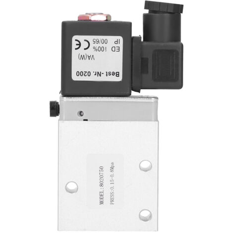 Électrovanne 3/2 à commande unique, diamètre 6mm, 12V DC - Réf. 8020750DC12V