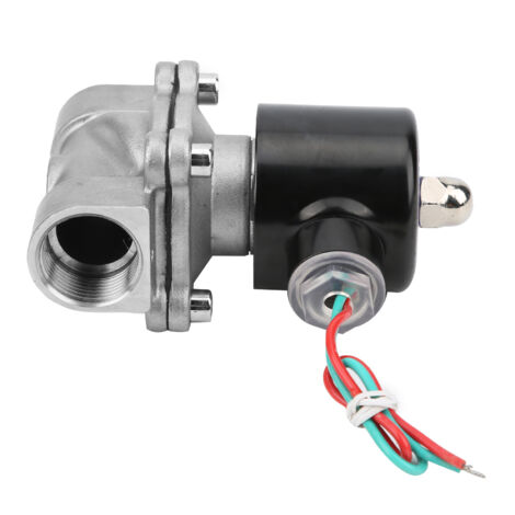 Électrovanne 3/4 pouce en acier inoxydable 304, action directe normalement fermée pour air, eau, huile, DC24V
