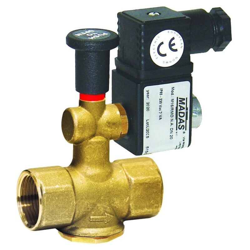 Electrovanne à membrane normalement ouverte 1/2' 500 mbar sans bobine