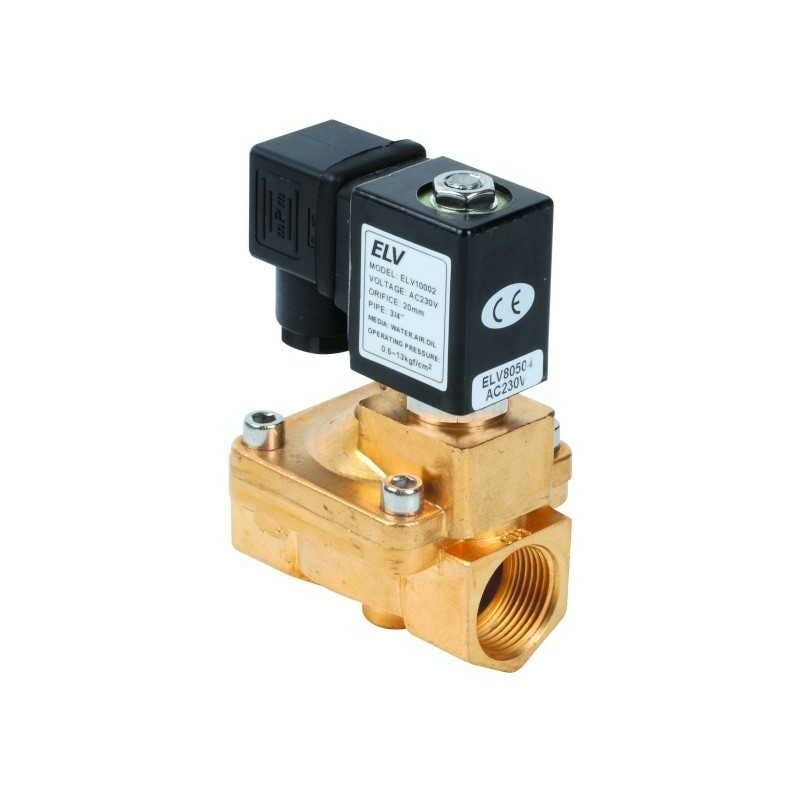 ELV - Electrovanne bronze eau air fioul 3/4'' nf action indirecte