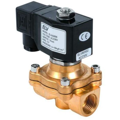 Electrovanne bronze eau air fioul 1/2'' NF action directe