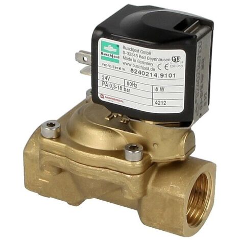 Electrovanne Buschjost 8240214.9101.0240 G1/2,3.8m³/h,0.1-16bar +110°C,EPDM,24VDC
