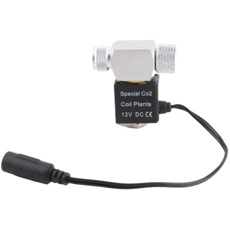 Électrovanne CO2 silencieuse 12V pour aquarium – filetage M10x1, régulation précise