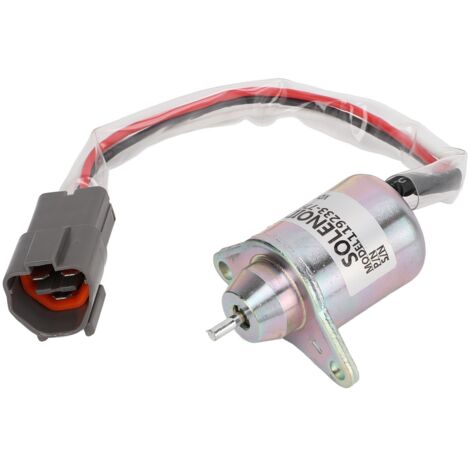 Électrovanne d'arrêt d'alimentation en carburant, en métal, 3 bornes, 12 V, 119233-77932, pièce de rechange pour John Deere