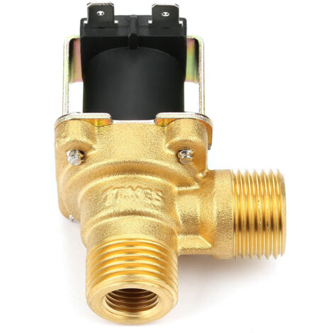 Électrovanne d'entrée d'eau à commande pilote, en laiton, 24 V CC, G1/2, normalement fermée.