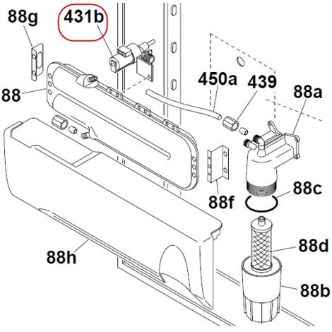 ELECTROVANNE EAU FROIDE POUR REFRIGERATEUR HOOVER - 91200228