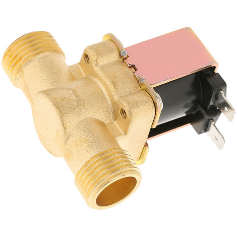 Électrovanne électrique en laiton 1/2" CC 12 V normalement fermée pour la commande d'eau