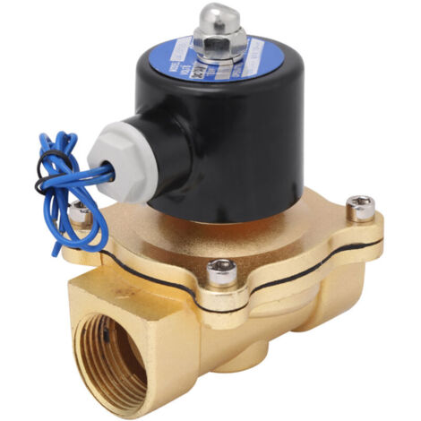 Électrovanne électromagnétique DC12V R1 DN25 normalement fermée en alliage de zinc pour eau, air et huile