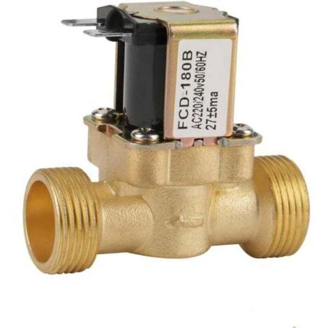 Electrovanne, Entrée d'Eau Bidirectionnelle G1/2AC220V Électrovanne Électronique Fermée Normale CA 220V 240V FCD-180B