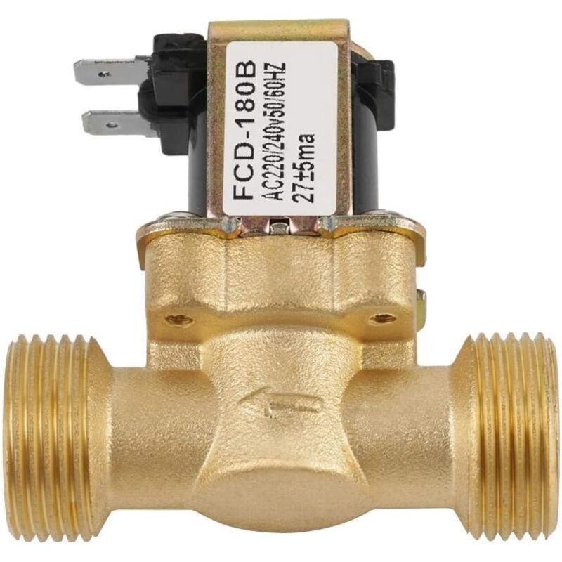 Electrovanne, Entrée d'Eau Bidirectionnelle G3 / 4 n/c Électrovanne Électronique Fermée Normale ca 220V 240V FCD-180B