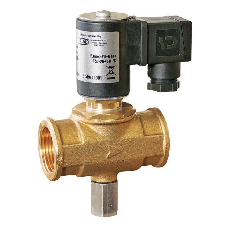 Electrovanne gaz à réarmement manuel normalement fermée 500 mbar 230vac ot58