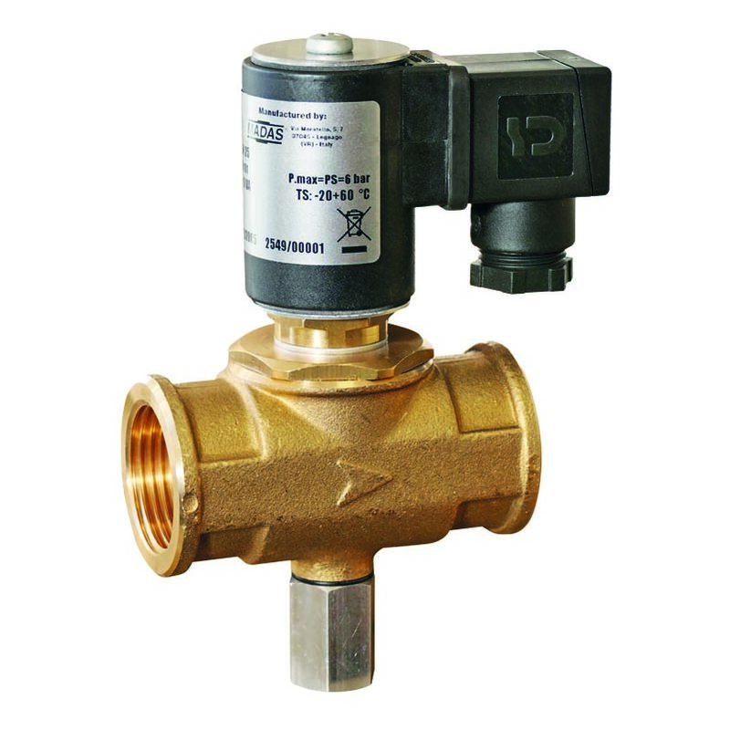 Electrovanne gaz à réarmement manuel normalement fermée 500 mbar 230vac