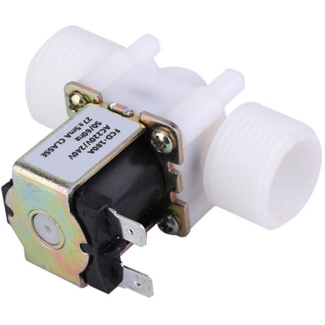 Électrovanne G3/4 NC en plastique, normalement fermée, pour arrivée d'eau, 220-240 V CA