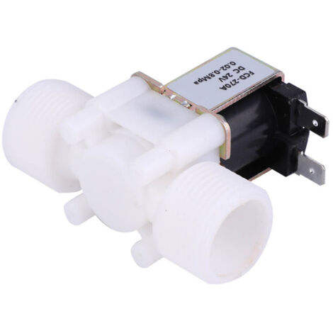 Électrovanne G3/4 NC en plastique, normalement fermée, pour arrivée d'eau, 24 V CC