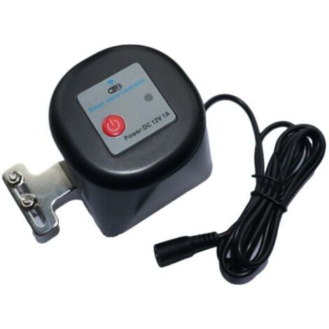 Électrovanne intelligente, réglable, WiFi, IP 44, 12V, 1A, Compatible Tuya, noire