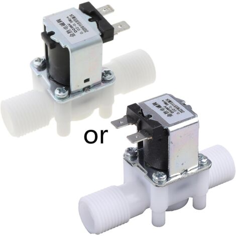 Électrovanne magnétique N/C, interrupteur de débit d'eau/air, 1/2", 24 V CC