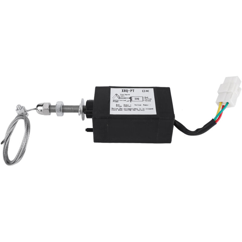 Ineasicer - lectrovanne Moteur Diesel, Solénoïde dc 12/24V xhq-pt Noir pour Différents Types de Moteurs (12V)