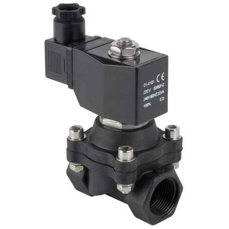 Electrovanne plastique 3/4'' NO action directe