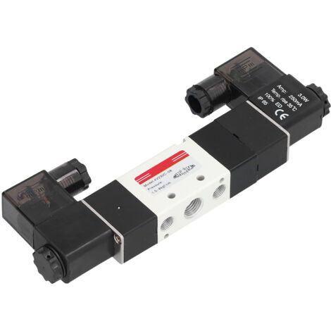 Électrovanne Pneumatique 3 Positions 5 Voies Compacte Anticorrosion Robuste Durable 12V DC