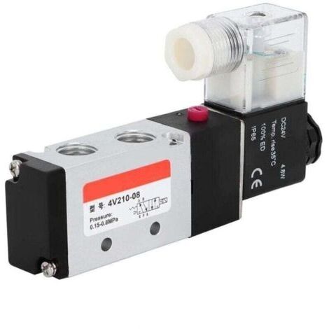 Electrovanne pneumatique 4V210-08,2 Position 5 orifices Electrovanne électromagnétique pilotée 24V / 220V(24V)