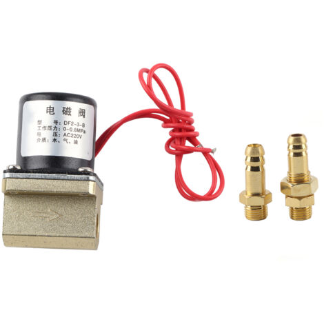 Électrovanne pour machine à souder 00,8 MPa eau/gaz/argon/CO2 G1/8'' (AC220V)