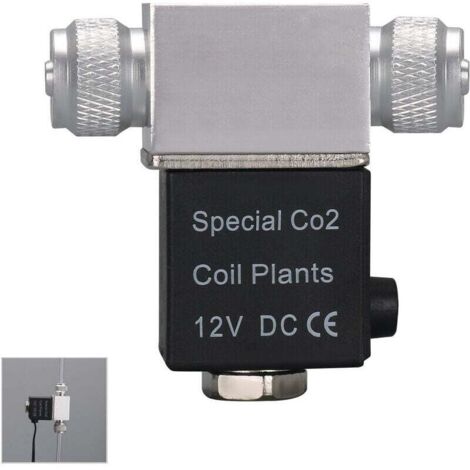 Électrovanne pour regulateur de systeme de CO2 d'aquarium Sortie cc 12V Connecter un tube 46mm ou un compteur a bulles Double tete sans bruit Version basse temperature,modele: Prise Double Head-EU